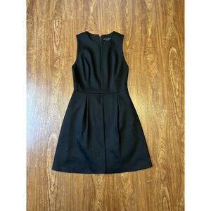 Alice & Olivia Employed Bria Split Fit & Flare Little Black Dress Size 4 NWT